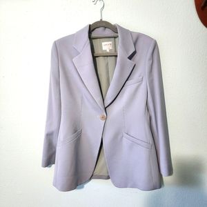 Armani collezioni rare unique 10 powder blue light blazer lined brown buttons